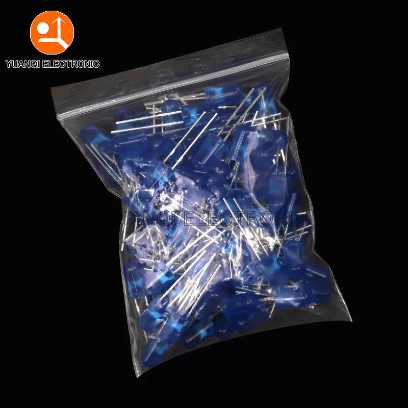 5mm LED Diode, F5 Assorted Kit, White Green Red Blue Yellow Orange Pink Purple Warm White, DIY Light Emitting Diode