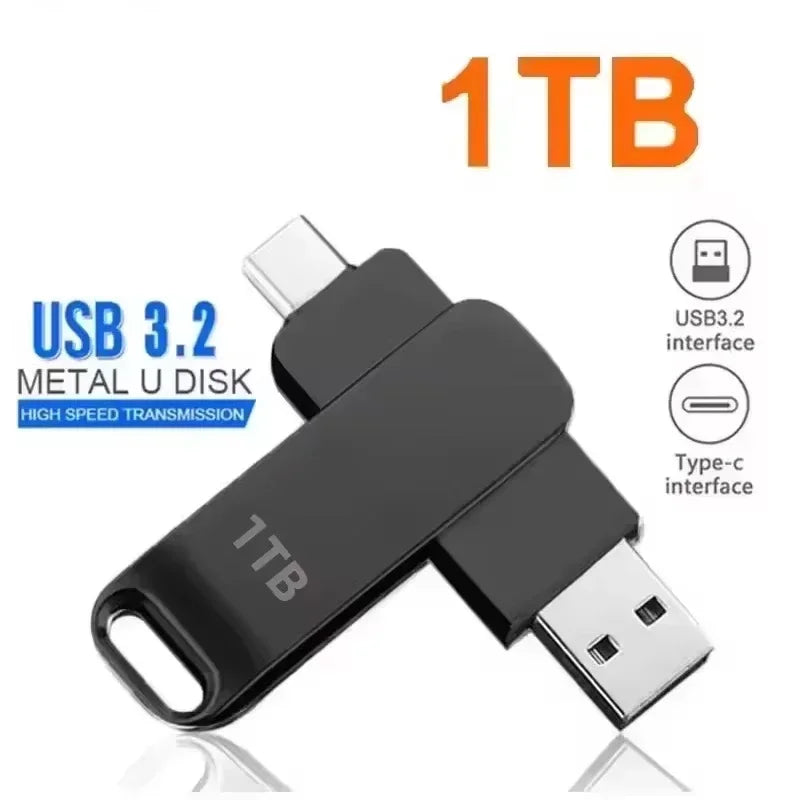 64TB USB 3.2 Flash Drives High-Speed Transfer Metal Pendrive Memory Card Pendrive Flash Disk Memoria Waterproof Stick 2026 New
