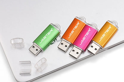JASTER High-speed USB 2.0 Flash Drive Mini Plastic Pendrive 128MB 4GB 16GB 32GB 64GB 128GB with Keychain Memory Stick Pen Drive