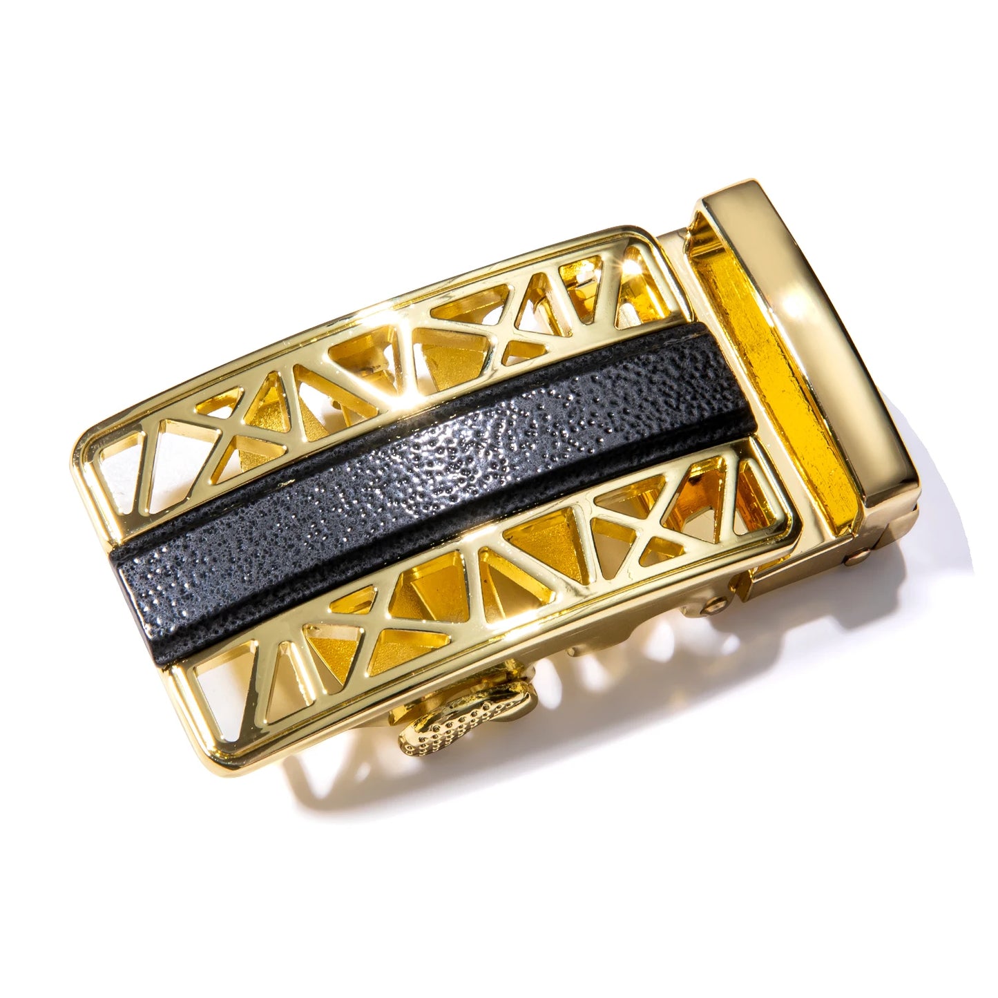 60 Kinds Metal Mens Relacement Belt Buckles Button Sliding Buckle Without Belt Black Gold Blue for 3.5 cm Ratchet Belts ONLY