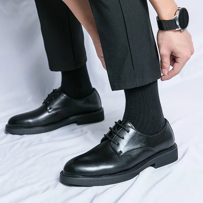 Spring Autumn Soft Sole Comfortable Casual Shoes, Men's Outdoor Hiking Travel Shoes, High End High Quality Men's Suit Dress Shoes