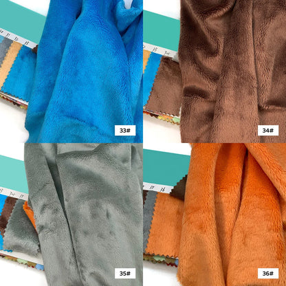 45x50cm 34~66# Plush Fabric For Sewing 5mm Pile Length 100 Polyester Hair Material For Popular Cotton Dolls DIY Handmade Fabric
