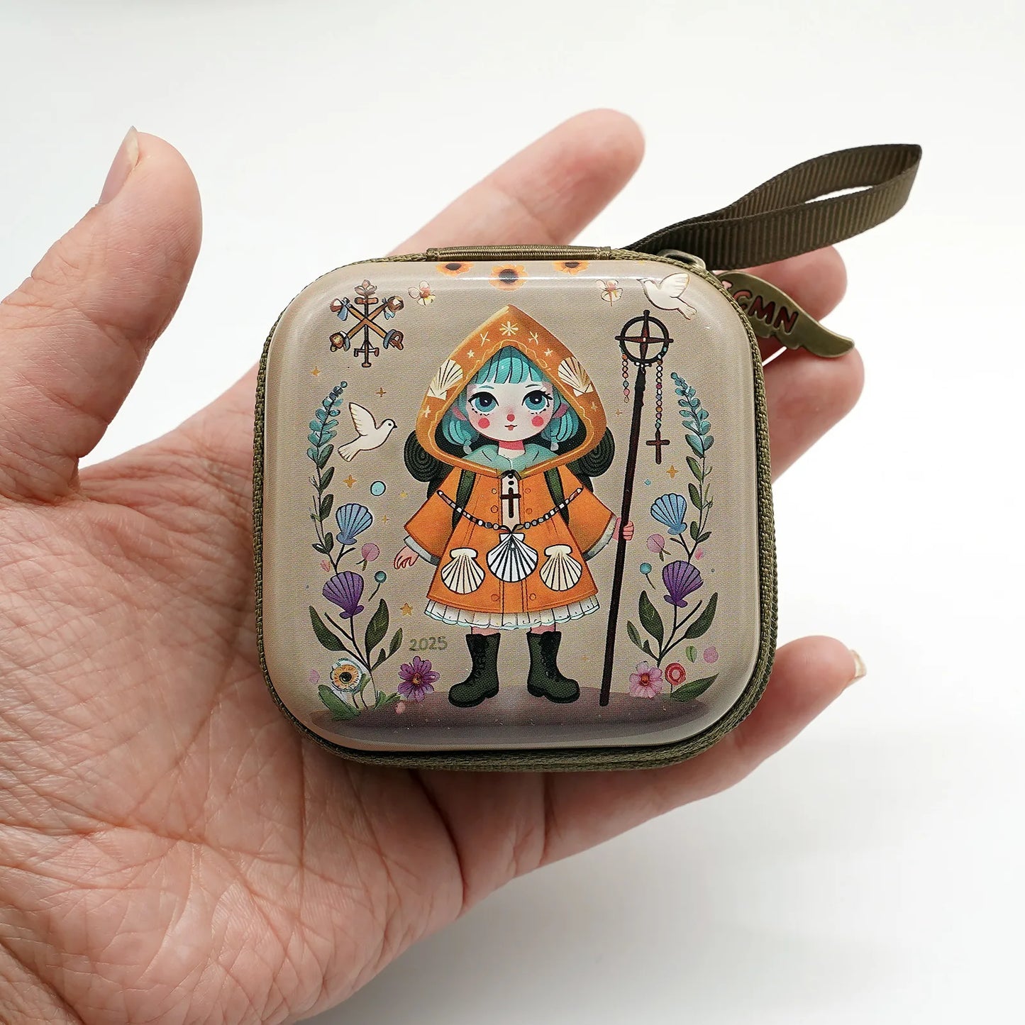 7x7cm, Virgin Mary Jesus Prayer Rosary Bag, Religious Jewelry Storage Box, Articulos Religiosos Catolico