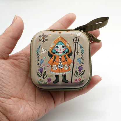 7x7cm, Virgin Mary Jesus Prayer Rosary Bag, Religious Jewelry Storage Box, Articulos Religiosos Catolico