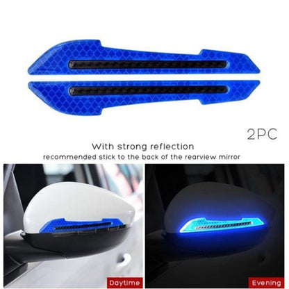 2Pcs/set, Car Rearview Mirror Reflective Sticker, Safety Warning Reflective Sticker, Car Rearview Mirror Decorative Strip