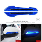 2Pcs/set, Car Rearview Mirror Reflective Sticker, Safety Warning Reflective Sticker, Car Rearview Mirror Decorative Strip
