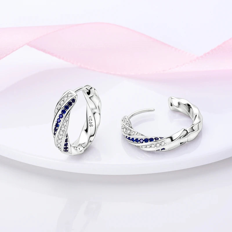 925 Sterling Silver Colored Zirconium Stars Hoop Earrings For Women Jewelry, Anniversary WeddingMaking Jewelry Gift