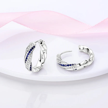925 Sterling Silver Colored Zirconium Stars Hoop Earrings For Women Jewelry, Anniversary WeddingMaking Jewelry Gift