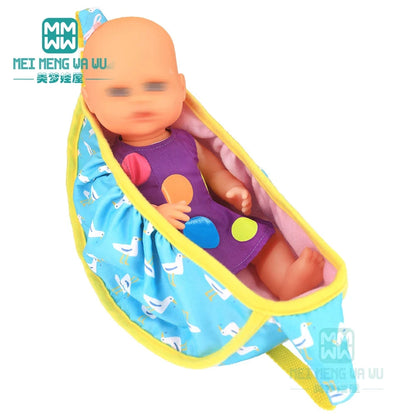 Doll accessories for 15-17 inch newborn doll backpack, seat towel, blanket, toy diaper, panties bag