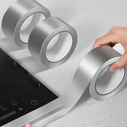 Cinta de papel de aluminio de alta resistencia a la temperatura, cinta de reparación de tuberías de cocina, lámina de sellado adhesiva, cinta a prueba de fugas con aislamiento térmico