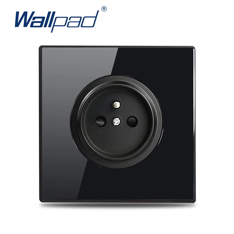 Wall Light Switch Chrome Toggle Press Button Tempered Glass Plate Blue LED Light 1 2 3 4 Gang White Black Gray Gold
