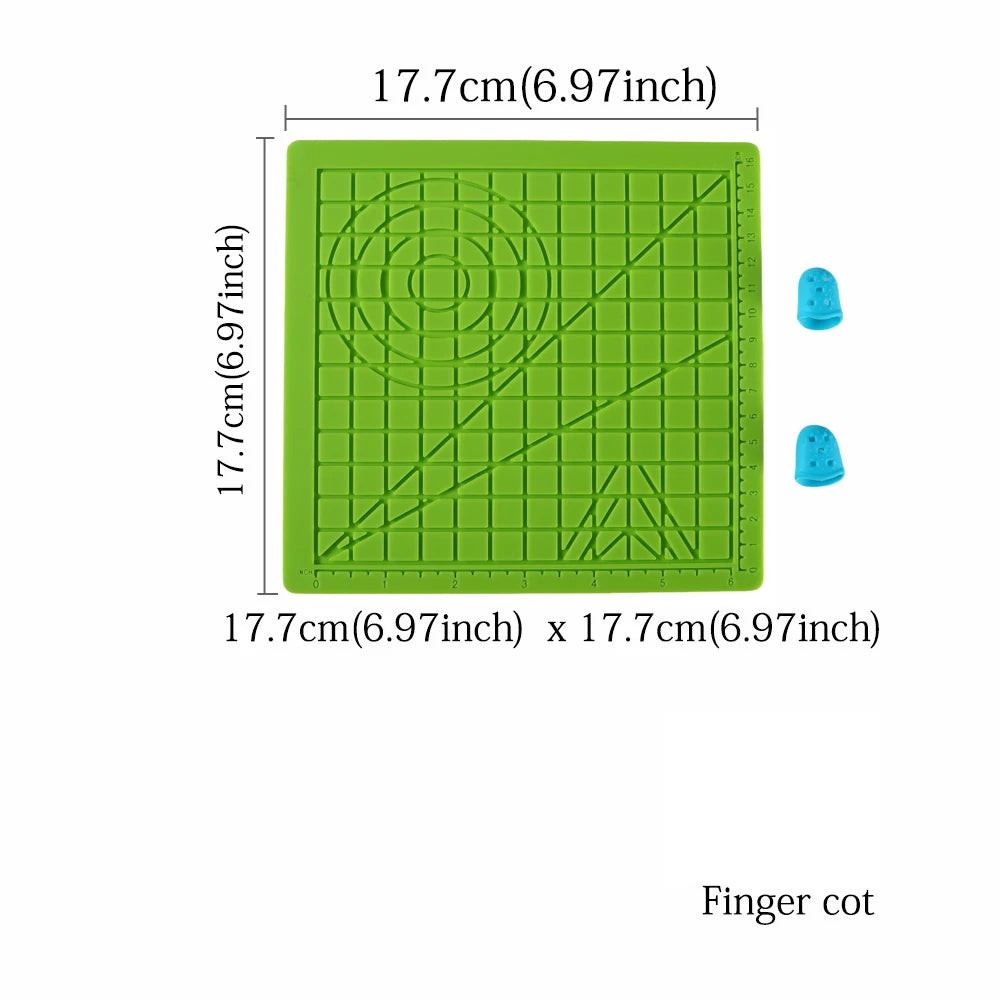 3D Printing Pen Silicone Design Mat with 2 Finger Protectors Template Drawing Tools Silicone Pad Drawing Tools for Kids Adults
