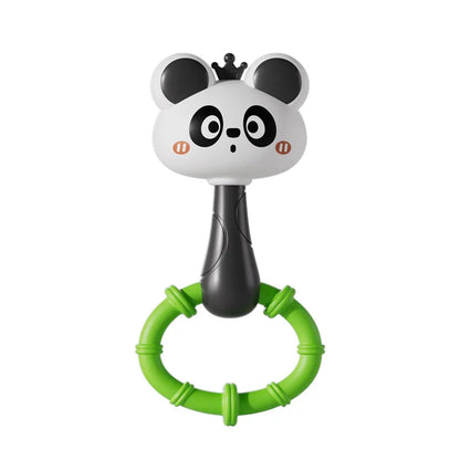 Animal Rattle Handbell, Infant Developmental Hand Grip Baby Toys, Cute Animal with Sound for Newborn Teether Gift Handbell