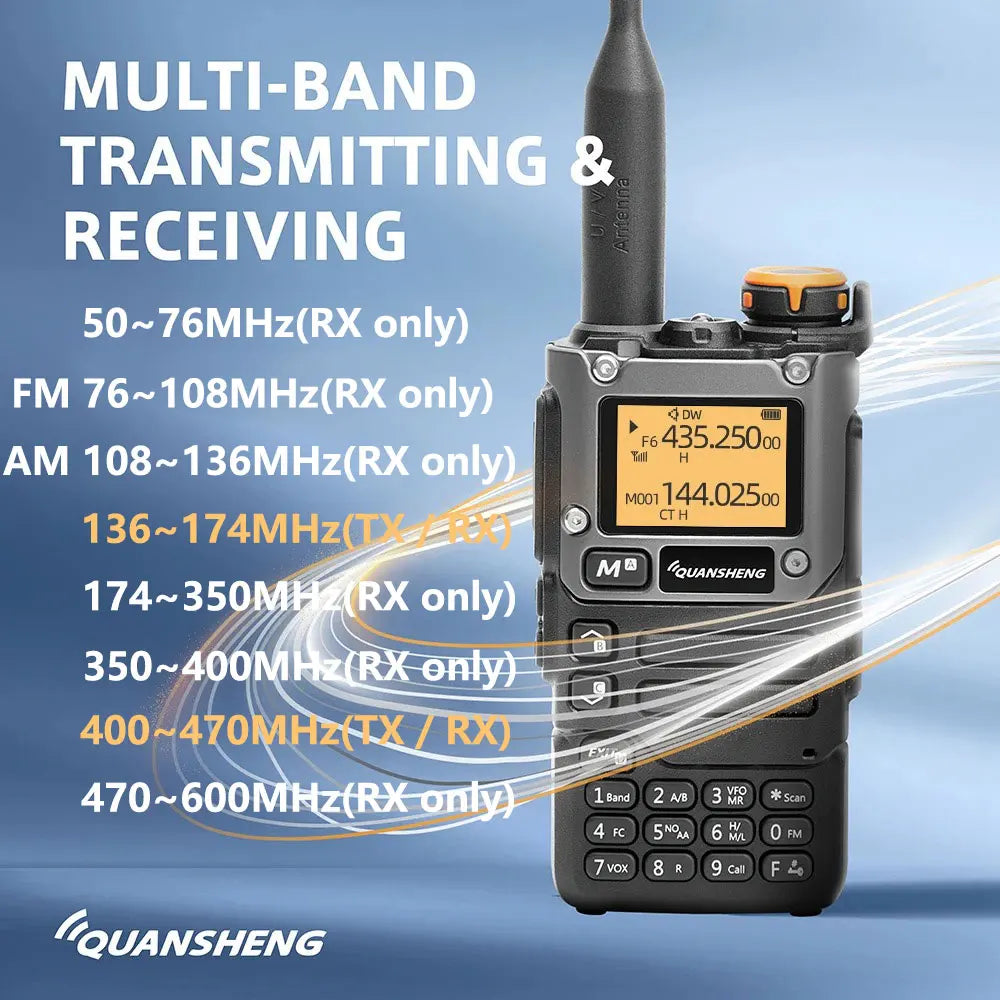 Quansheng UV K5 (8) Walkie Talkie Am Fm Radio de Dos Vías Estación Conmutadora Set Inalámbrico de Radioaficionado Receptor de Largo Alcance Quansheng UV-K6