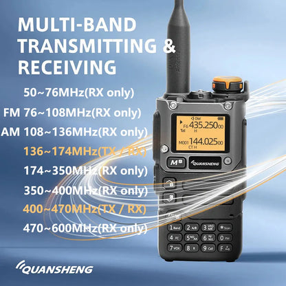 Quansheng UV K5 (8) Walkie Talkie Am Fm Radio de Dos Vías Estación Conmutadora Set Inalámbrico de Radioaficionado Receptor de Largo Alcance Quansheng UV-K6