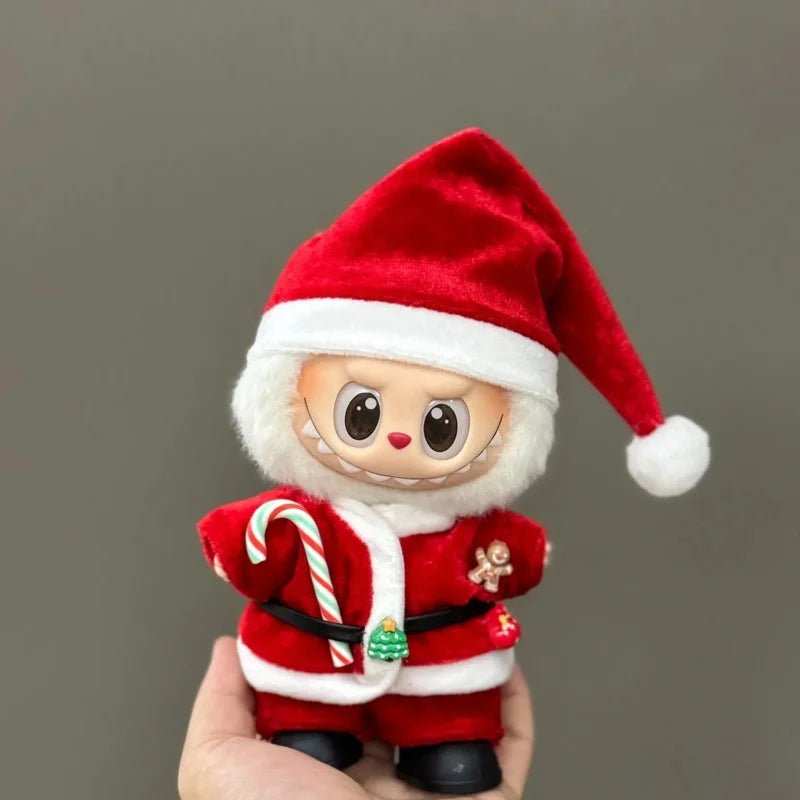 Labubu Accessories Clothes Suitable For V1 V2 V3 Labubu  Christmas Deer Set Labubu Red clothing Christmas Fashion Gift