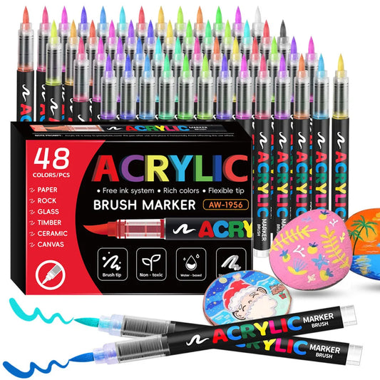 12-168 Colors Direct Liquid Marker Pen Set, DIY Hand Drawn, Graffiti Paint Art Acrylic Paint Pens, Perfect for Artist/Student