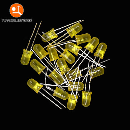 5mm LED Diode, F5 Assorted Kit, White Green Red Blue Yellow Orange Pink Purple Warm White, DIY Light Emitting Diode