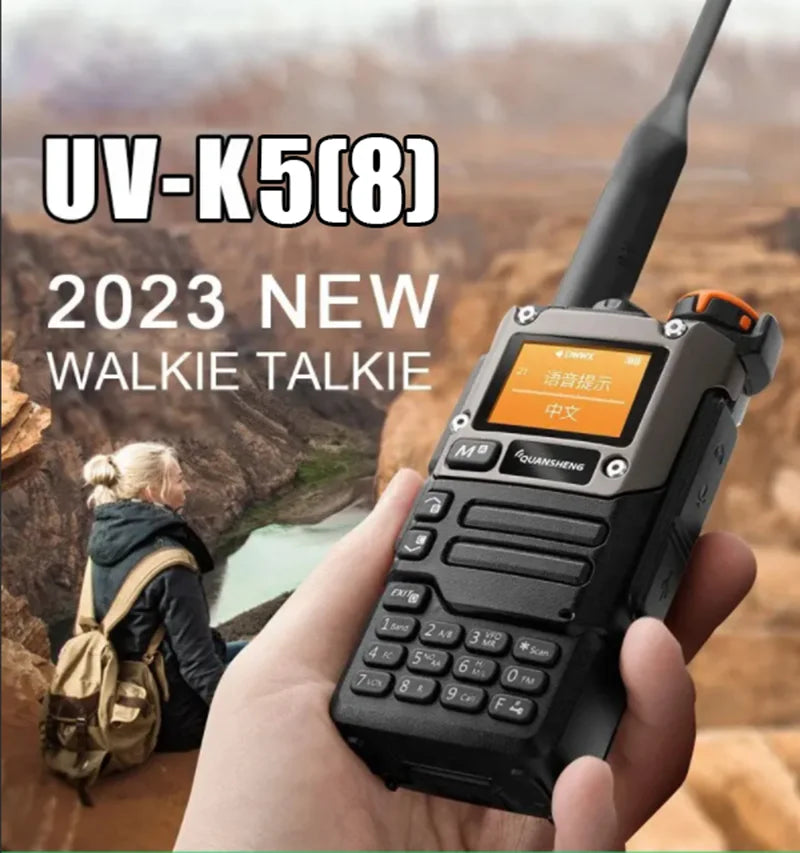 Quansheng UV-K5 Walkie Talkie 5W Air Band Radio Tyep C Charge UHF VHF DTMF FM Scrambler NOAA Wireless Frequency Two Way CB Radio