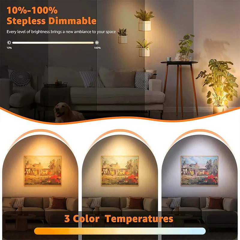 LED Magnetic Wall Lamp, USB Rechargeable, Touch Switch, Adjustable Brightness, Ideal for Bedroom, Dining Room, Party, Art Decor