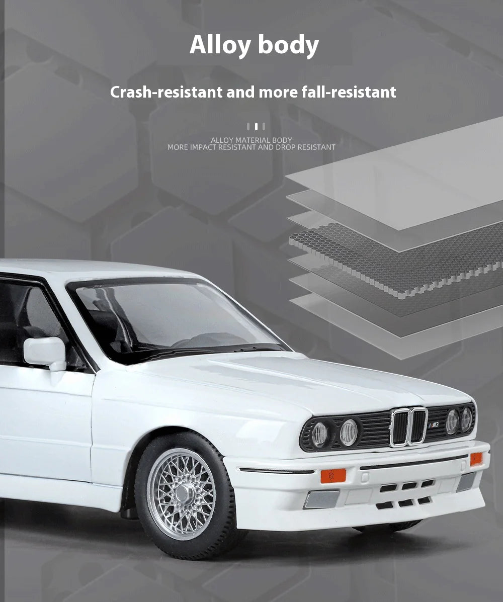 1:24 M3 E30 IM Alloy Miniature Car, Diecast Metal Model Collection Hobbies, Birthday Present With Friend Decoration Classic Car GT
