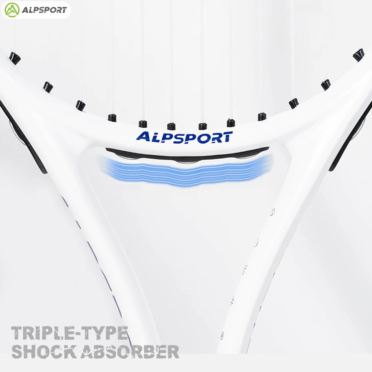 Carbon Fiber Tennis Racket, T800 18K-Professional Grade with Bag&Strap Lightweight Training Racquet for Adults Men&Women, ALPSPORT