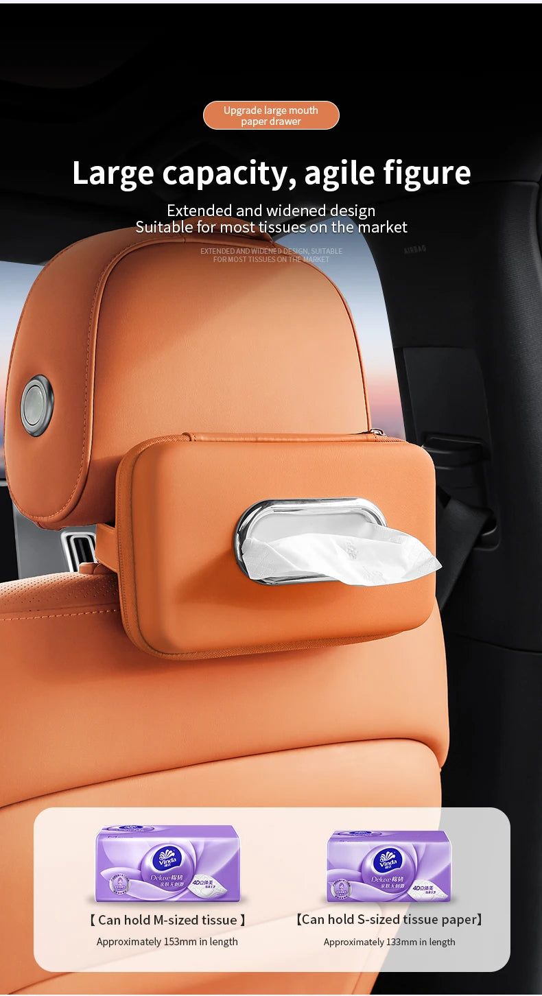 Car sun visor tissue box, seat back car mounted tissue box, car mounted armrest box, high-end storage decoration sanitary paper box