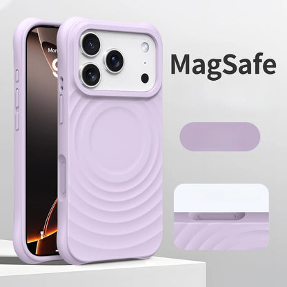 Water Ripple Silicone For Magsafe Wireless Charge Magnetic Phone Case For iPhone Air 17 16 15 14 Pro Max Soft Shockproof Cover