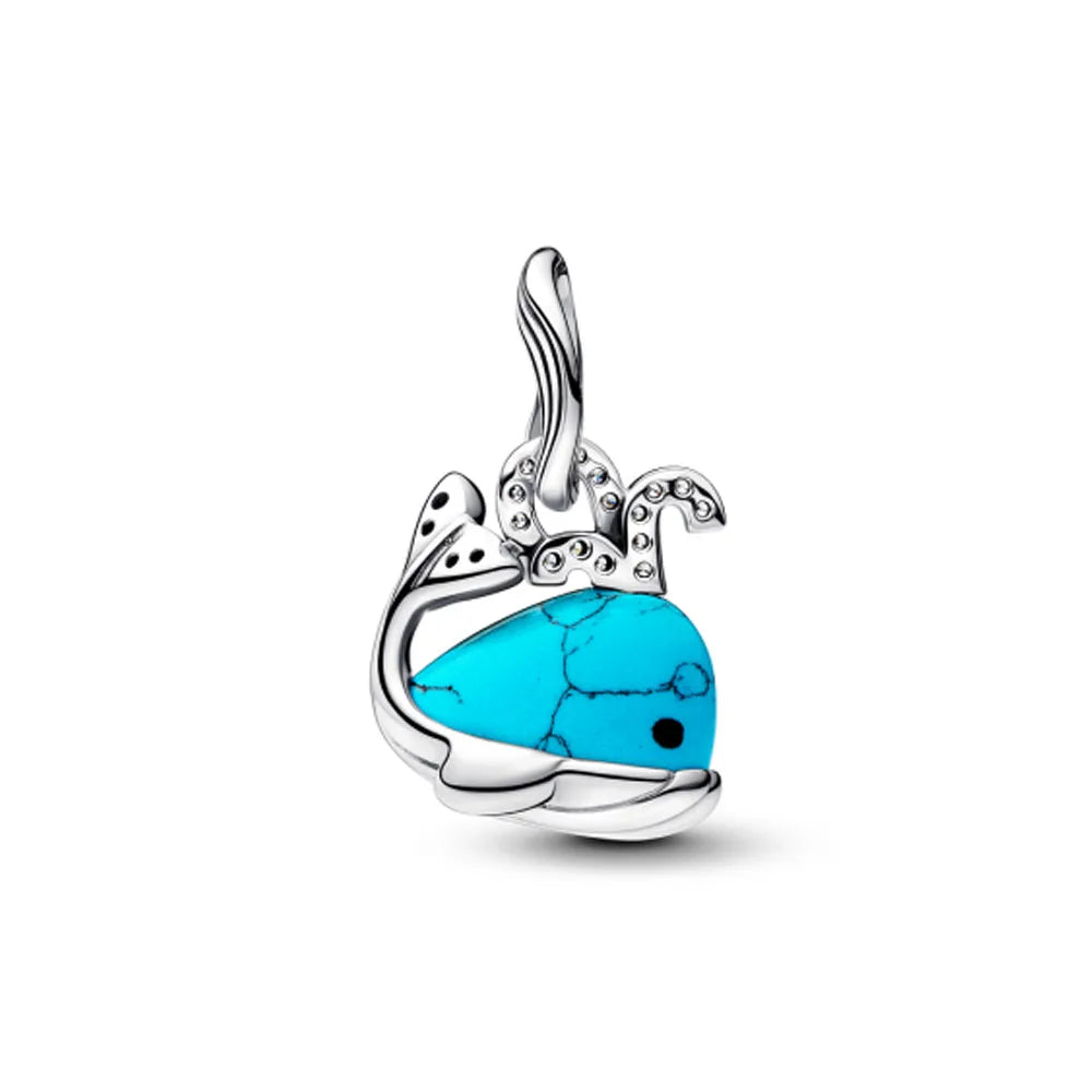 New 925 Silver Octopus crab Charm Bead Sea turtle starfish Seahorse dolphin Pendant Fit Original Bracelet Women DIY Jewelry Gift
