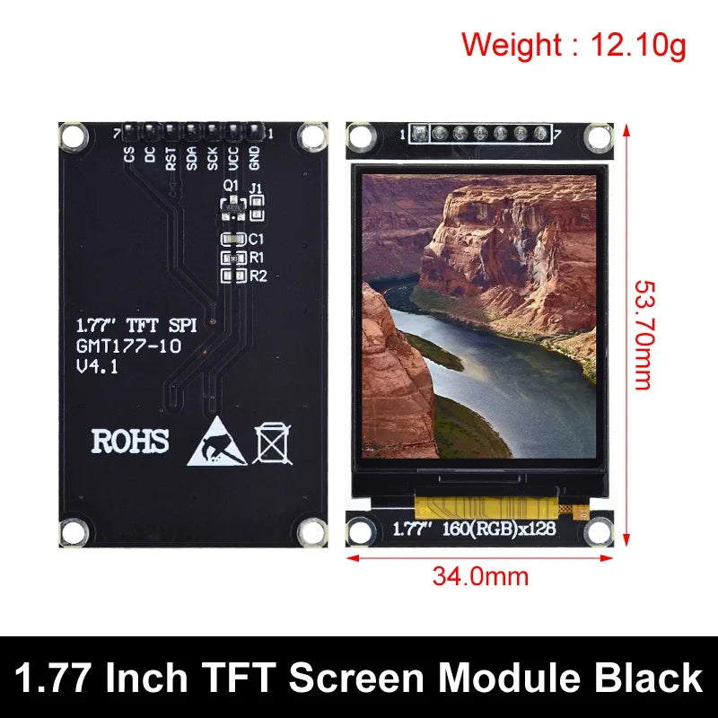 TZT 1.77/2.0/2.4/2.8 Inch TFT Color Screen LCD Display Module Drive ST7735 ST7789 Interface SPI 128*128 240*320