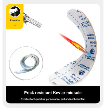 Men Rotating Button Safety Shoes, Steel Toe Work Sneakers, Indestructible Shoes, Puncture-Proof Work Boots, Air Cushion Safety Shoes