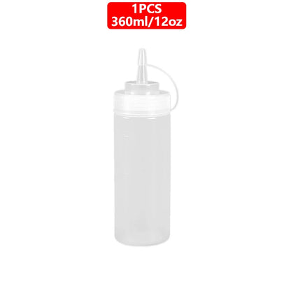 Squeeze Condiment Bottles with On Cap Squeeze Sauce Bottles Olive Oil Bottles Ketchup Mustard Dispensers Kitchen Accessories