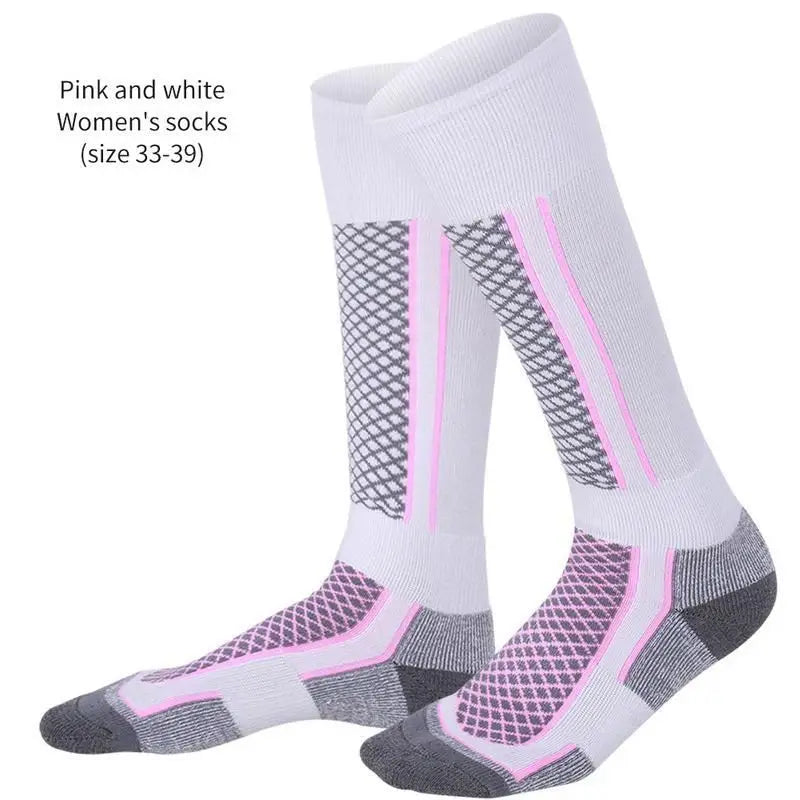 1Pair Winter Warm Thickening Ski Stockings Hiking Socks For Women Men Children Outdoor Anti-Cold High Sports Stockings