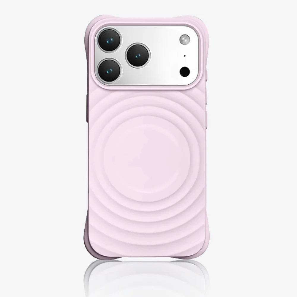 Shockproof Water Ripple Magnet Case For iPhone 17 Air 16 15 14 13 Pro Max Plus For Magsafe Candy Silicon Protective Velvet Funda