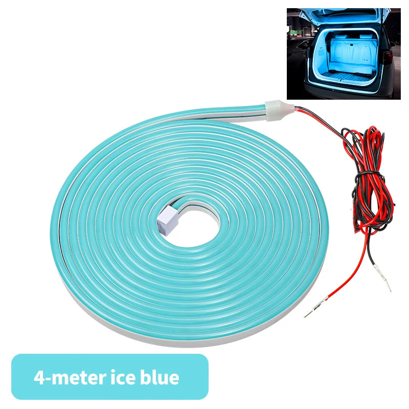 12V DIY environment light strip, car trunk LED light strip, high brightness, used for interior decoration of vehicles, tailgate