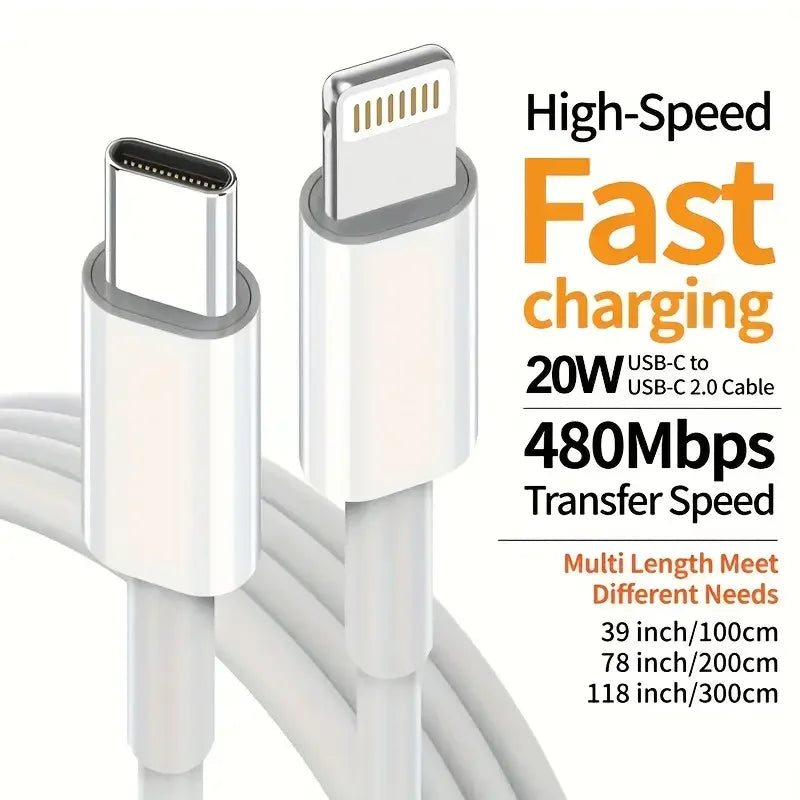 3PCS 5PCS MFi Certified TPE Cable USB C to Lightning Charging for iPhone Charger Cord Compatible for iPhone 14 13 12 11 Pro Max