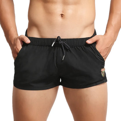 Men's Summer Beach Shorts, Swimwear Trunks Board Short Pants, Male Gym Shorts, Swim Surf Fitness Quick Dry Shorts, SEOBEAN