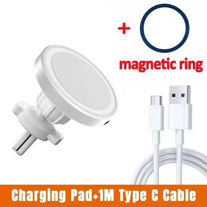 For MagSafe Car Wireless Charger 30W - Air Vent Clip Phone Holder - Stable Grip For iPhone 13-17 Pro Max & Fast Charging Stand