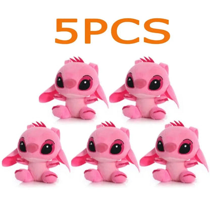 Lot Cute Cartoon Lilo and Stitch Small Pendant Plush Toy, 10CM Kawaii Plush Keychain Kids Best Christmas Gift Toys