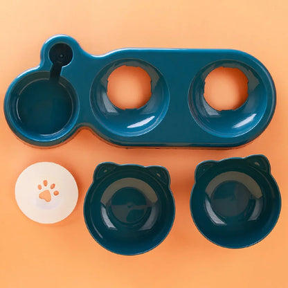 3 in 1 Cat Feeder, Automatic Water Dispenser, Double Bowl, Pet Bowl for Small Dogs Cats, Pet Food Container, Cat Accessories