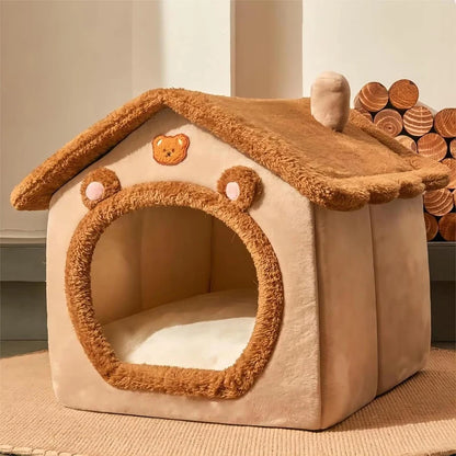 Foldable Pet House, Removable Washable Cat House, Puppy Cave Sofa, Pet Bed House for Extra Small Dogs and Small and Medium Cats