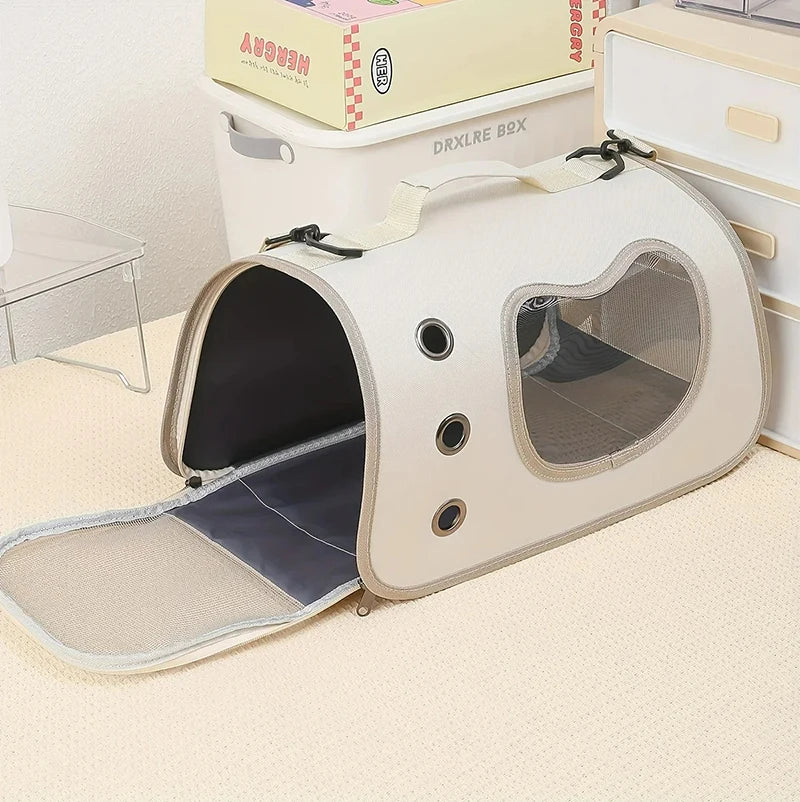 Portable Pet Carrier Bag for Small Dogs Cats, Outdoor Foldable Cat Bag, Breathable Cat Shoulder Bag, Kitten Carrying Bag