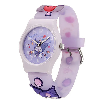 Cute 3D Hello Kitty Watches for Girls Cartoon Pattern Kuromi Waterproof Quartz Children Watch Wrist Clock Kids Gift reloj nina