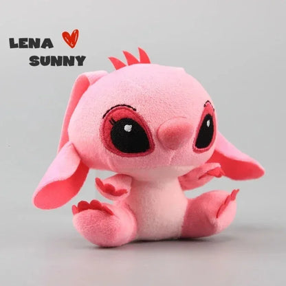 Lot Cute Cartoon Lilo and Stitch Small Pendant Plush Toy, 10CM Kawaii Plush Keychain Kids Best Christmas Gift Toys