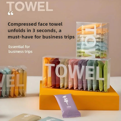 Thoughtful Valentines Gift for Him/Her -Individually Wrapped Compressed Towels, Soft Cotton Facial Towellets for Travel, Hygienic