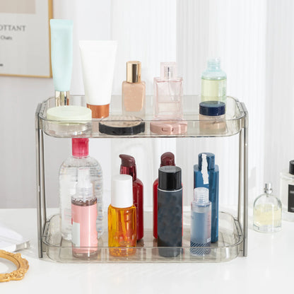 1pc Versatile  Cosmetic Organizer - Transparent, Multi-Layer Storage For Makeup & Skincare, Perfect For Bathroom & Bedroom
