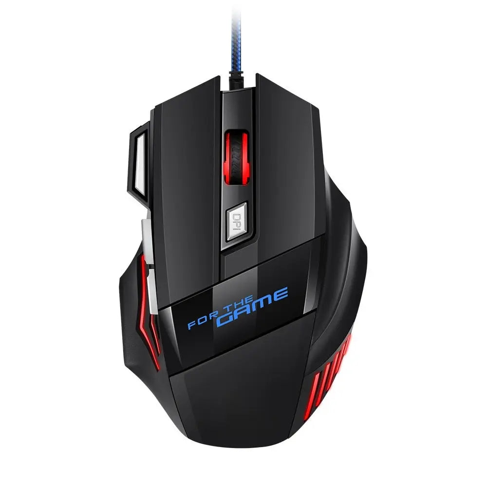 New Hyperspeed USB Gaming Mouse, RGB Backlit Ergonomic Game Mice, 7D Esports Wired Mouse for Laptop PC Gamer