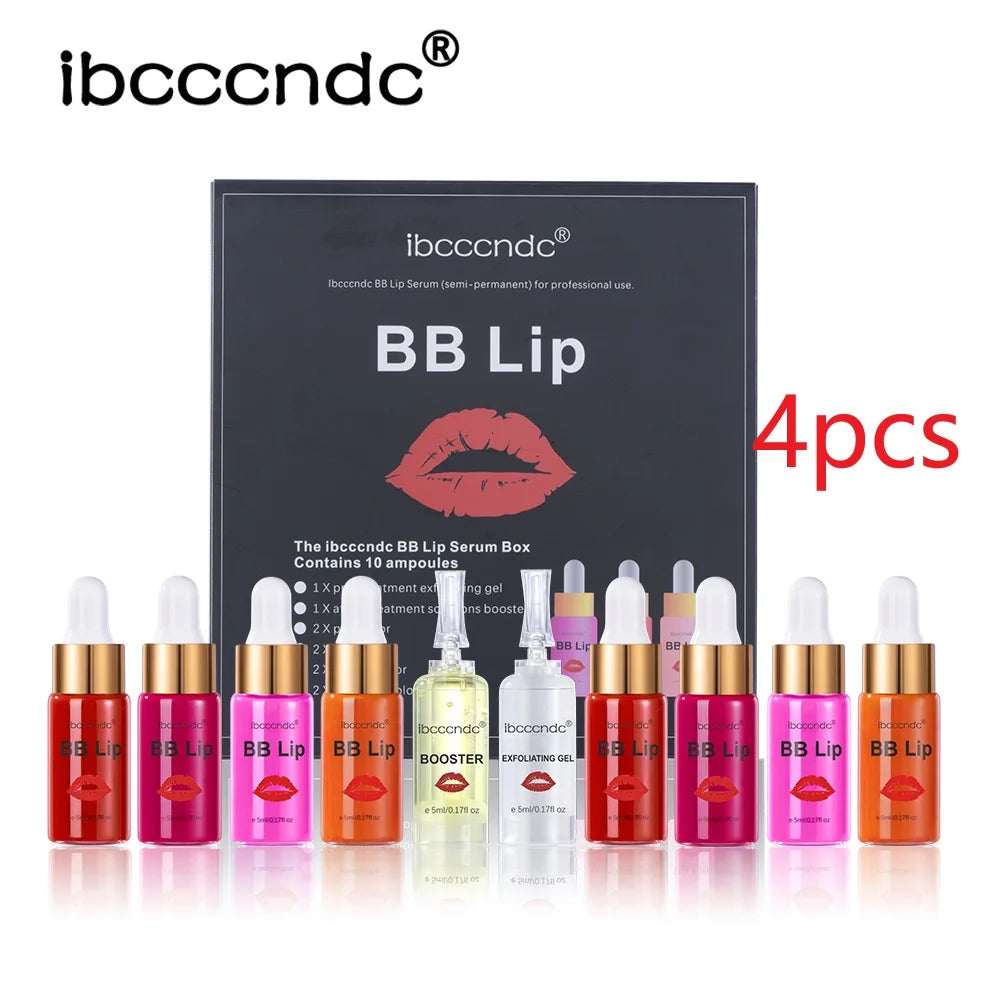 BB Lips Ampoule Serum Starter Set Semi-Permanent BB Lip Gloss Tinted Pigment Lasting Moisturizing For Lip Care Korea Glow