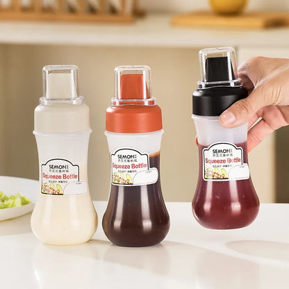 350ML Porous Squeeze Sauce Bottle Kitchen Bottles Ketchup Container for Salad Dressing BBQ Sauces Oil Ketchup Container TWZH01