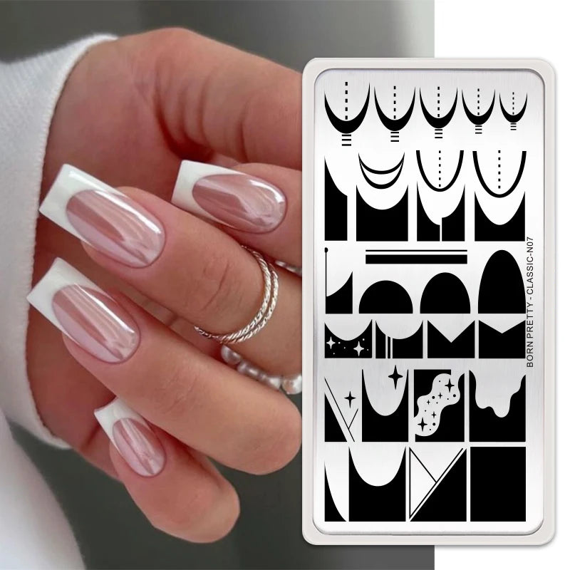 BORN PRETTY Stamping Plate Snowflake Winter Christmas Flower Snakes Design For Nail Polish Printing Template Tools Supplies